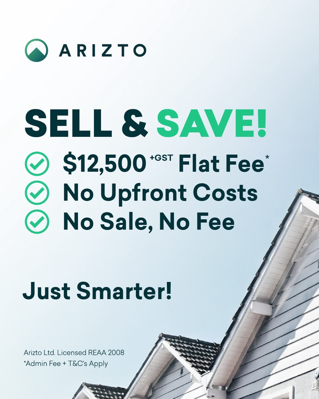 Arizto flat fee offer — $12,500 plus GST to sell with Kristian